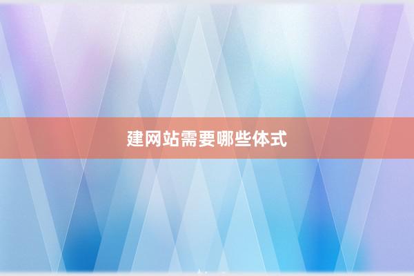 建网站需要哪些体式