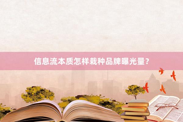 信息流本质怎样栽种品牌曝光量？