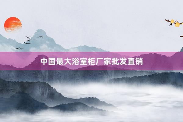 中国最大浴室柜厂家批发直销